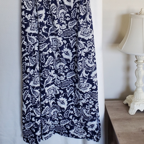 Lauren Ralph Lauren Beach Cover Up Cotton Size 2X Navy White - Picture 10 of 10